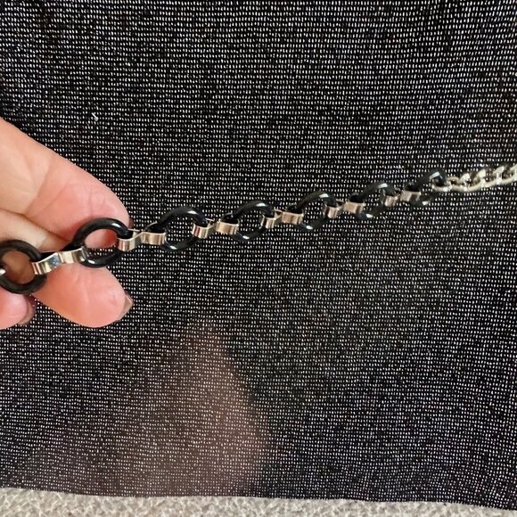 Vintage Metallic Silver Blazer Jacket Built in Top Evening Party 90s - Picture 11 of 16